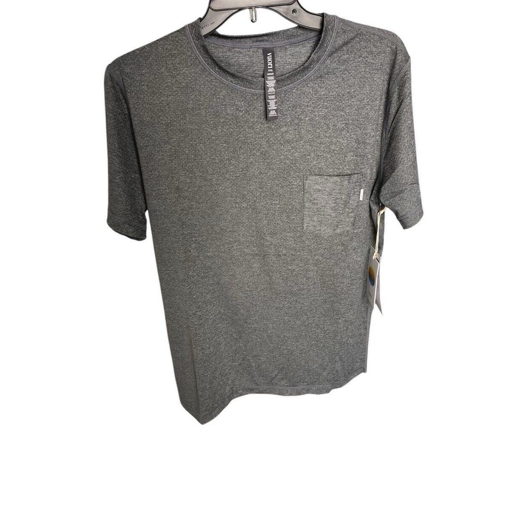 Vuori Mens Tradewind Heather Gray Performance Shirt Size Small New w/tag